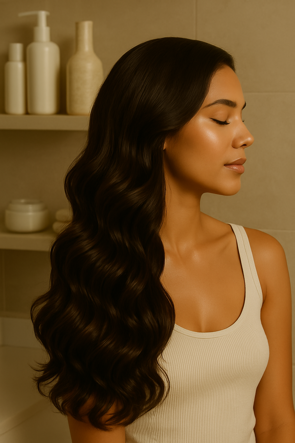 Hero editorial da VanTech Beauty com leitura clean e premium acessível para cabelo e skincare.